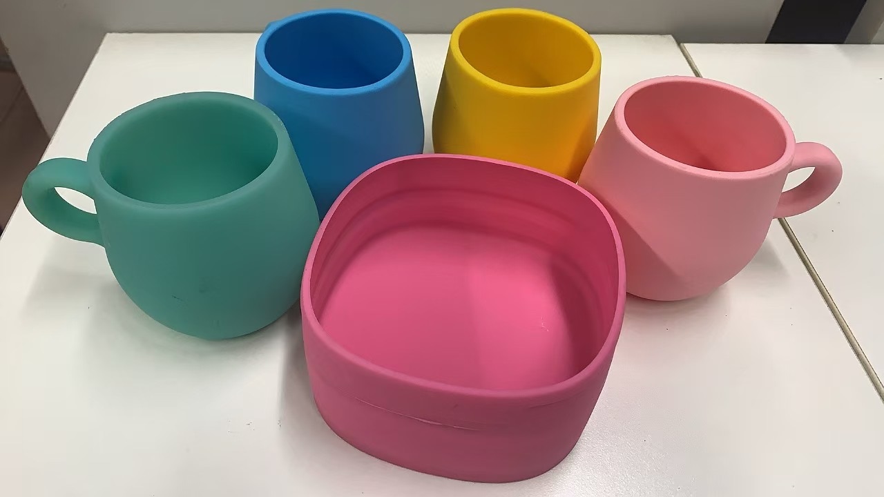 Macaron colored cup foldable gene silicome cup and bowl